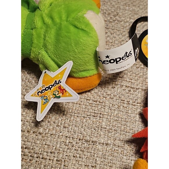 McDonalds Neopets Green Bruce Red Bruce and Yellow Bruce With Tags - Picture 6 of 11